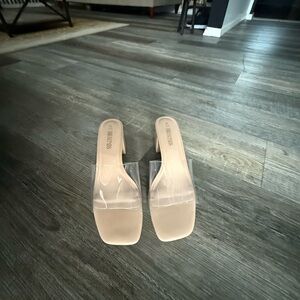 Dream Pairs Clear Chunky Heel Sandals